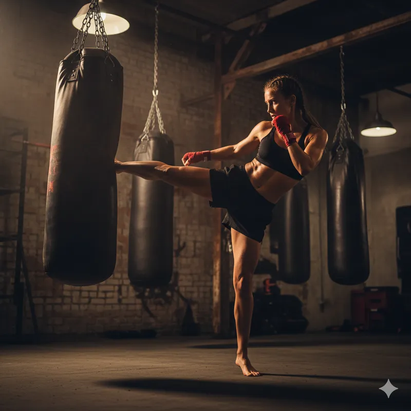 Treino de Muay Thai no Level UP